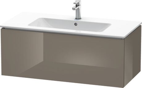 Vanity unit wall-mounted, LC614208989 Flannel Grey High Gloss, Lacquer
