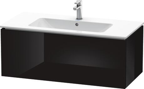 Vanity unit wall-mounted, LC614204040 Black High Gloss, Lacquer