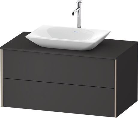 Mueble bajo lavabo para encimera, XV47710B1800A00 Grafito Supermate, Decoración, Perfil: Champán, Distribución interior Integrado/a