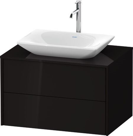 Mueble bajo lavabo para encimera, XV47700B2400A00 Negro Brillante, Lacado, Perfil: Negro, Distribución interior Integrado/a