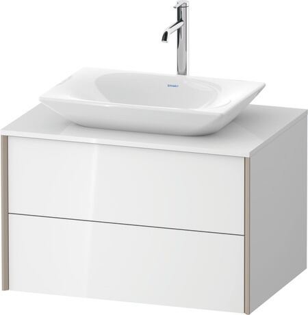 Mueble bajo lavabo para encimera, XV47700B1850A00 Blanco Brillante, Lacado, Perfil: Champán, Distribución interior Integrado/a