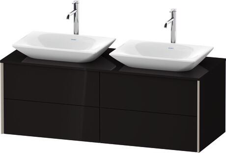 Mueble bajo lavabo para encimera, XV4774BB1400B00 Negro Brillante, Lacado, Perfil: Champán, Distribución interior Integrado/a
