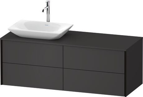 Mueble bajo lavabo para encimera, XV4773LB2800B00 Grafito Supermate, Decoración, Perfil: Negro, Distribución interior Integrado/a