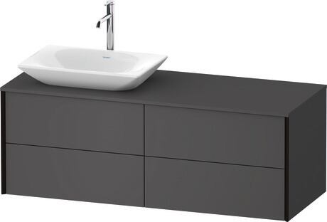 Mueble bajo lavabo para encimera, XV4773LB2490B00 Grafito Mate, Decoración, Perfil: Negro, Distribución interior Integrado/a