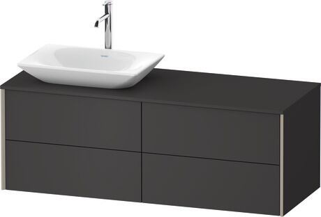 Mueble bajo lavabo para encimera, XV4773LB1800B00 Grafito Supermate, Decoración, Perfil: Champán, Distribución interior Integrado/a