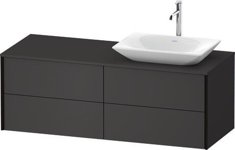 Mueble bajo lavabo para encimera, XV4773RB2800B00 Grafito Supermate, Decoración, Perfil: Negro, Distribución interior Integrado/a