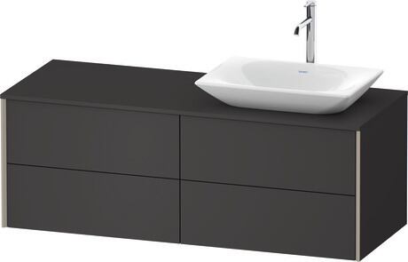Mueble bajo lavabo para encimera, XV4773RB1800B00 Grafito Supermate, Decoración, Perfil: Champán, Distribución interior Integrado/a
