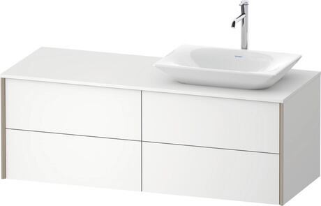 Mueble bajo lavabo para encimera, XV4773RB1180B00 Blanco Mate, Decoración, Perfil: Champán, Distribución interior Integrado/a