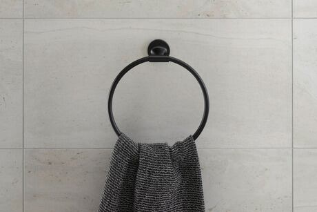 Towel Ring, 0099474600 Black Matte