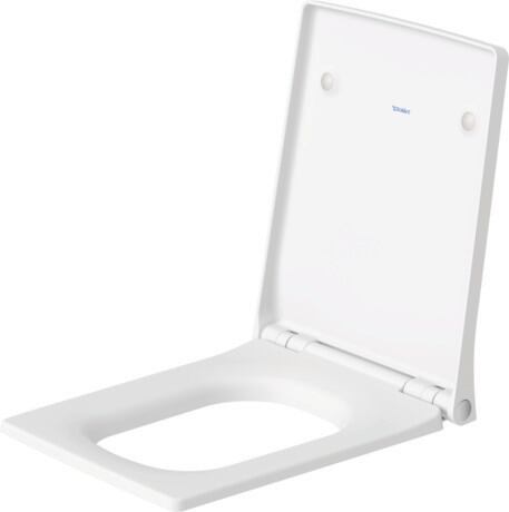 WC-Sitz, 0021110000 Form: Rechteckig, Weiß Hochglanz, Farbe Scharnier: Edelstahl, Überlappend