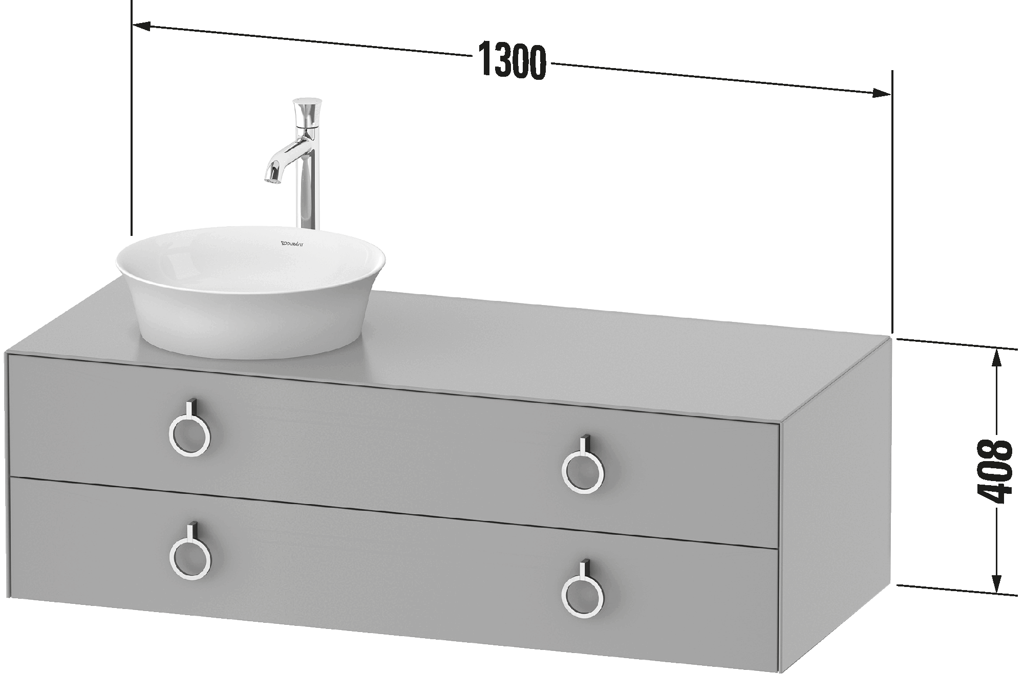 Mueble bajo lavabo para encimera, WT4992 L/M/R