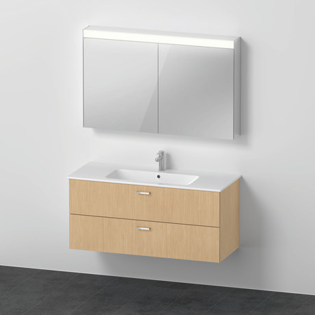 Möbelwaschtisch mit Waschtischunterbau und Spiegelschrank, XB0078030300000 Natur Eiche Matt, Dekor