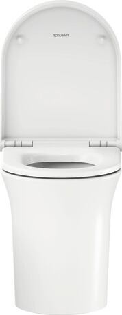 WC-zitting, 0027090000 Wit Hoogglans, kleur scharnier: RVS, overlappend