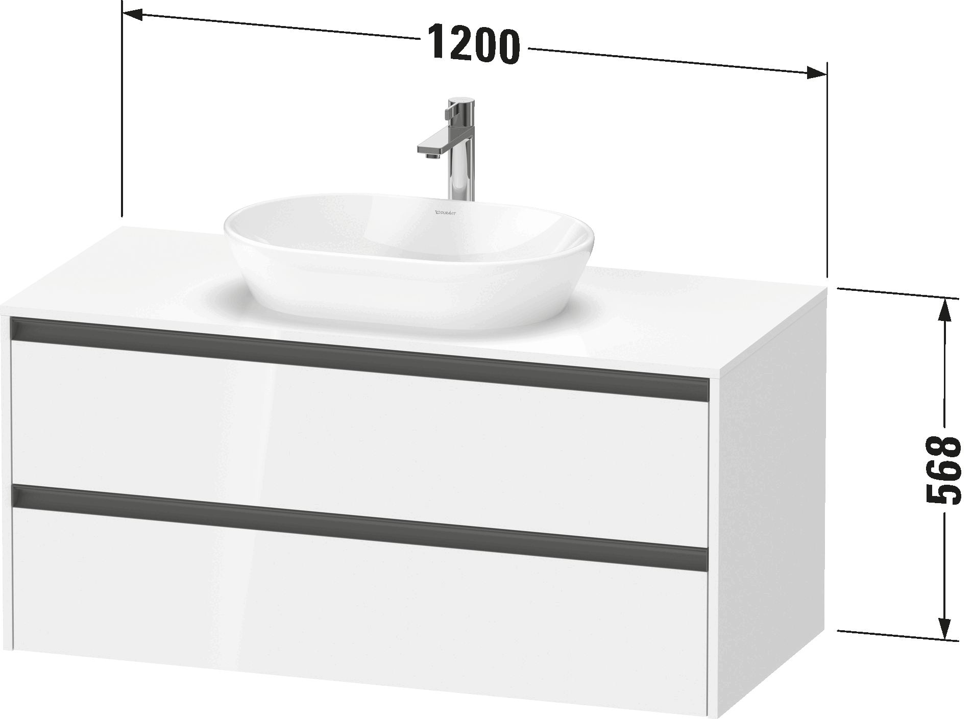 Mueble bajo lavabo para encimera, K24897