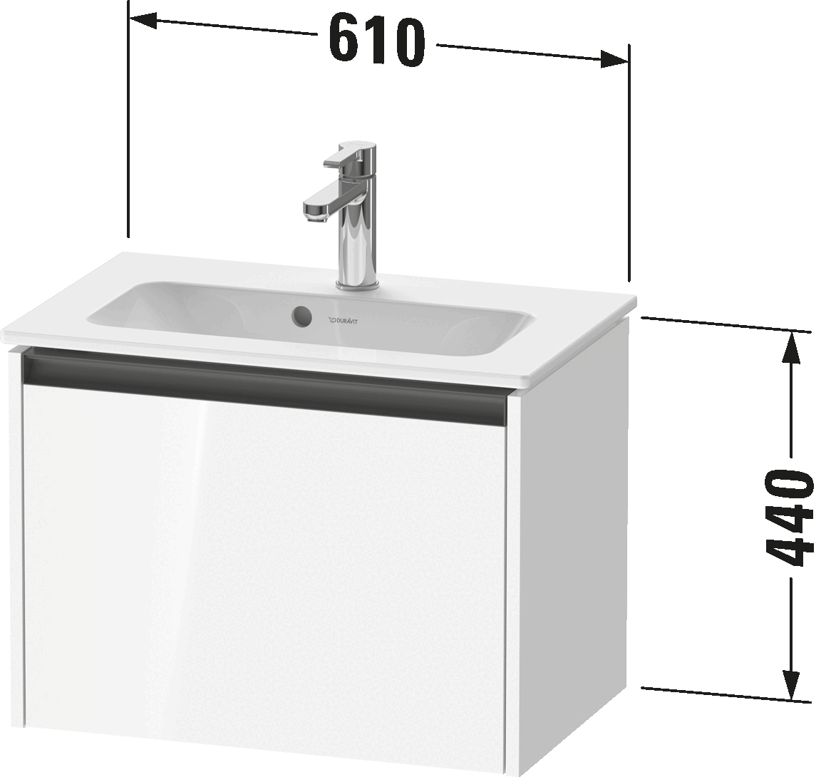 Vanity unit wall-mounted, K25055