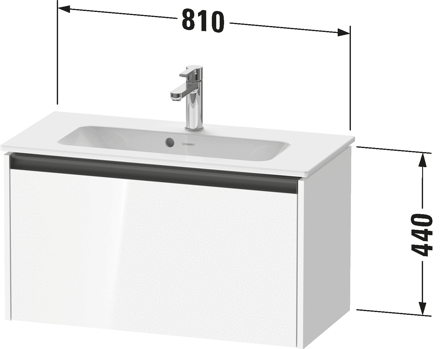 Vanity unit wall-mounted, K25056