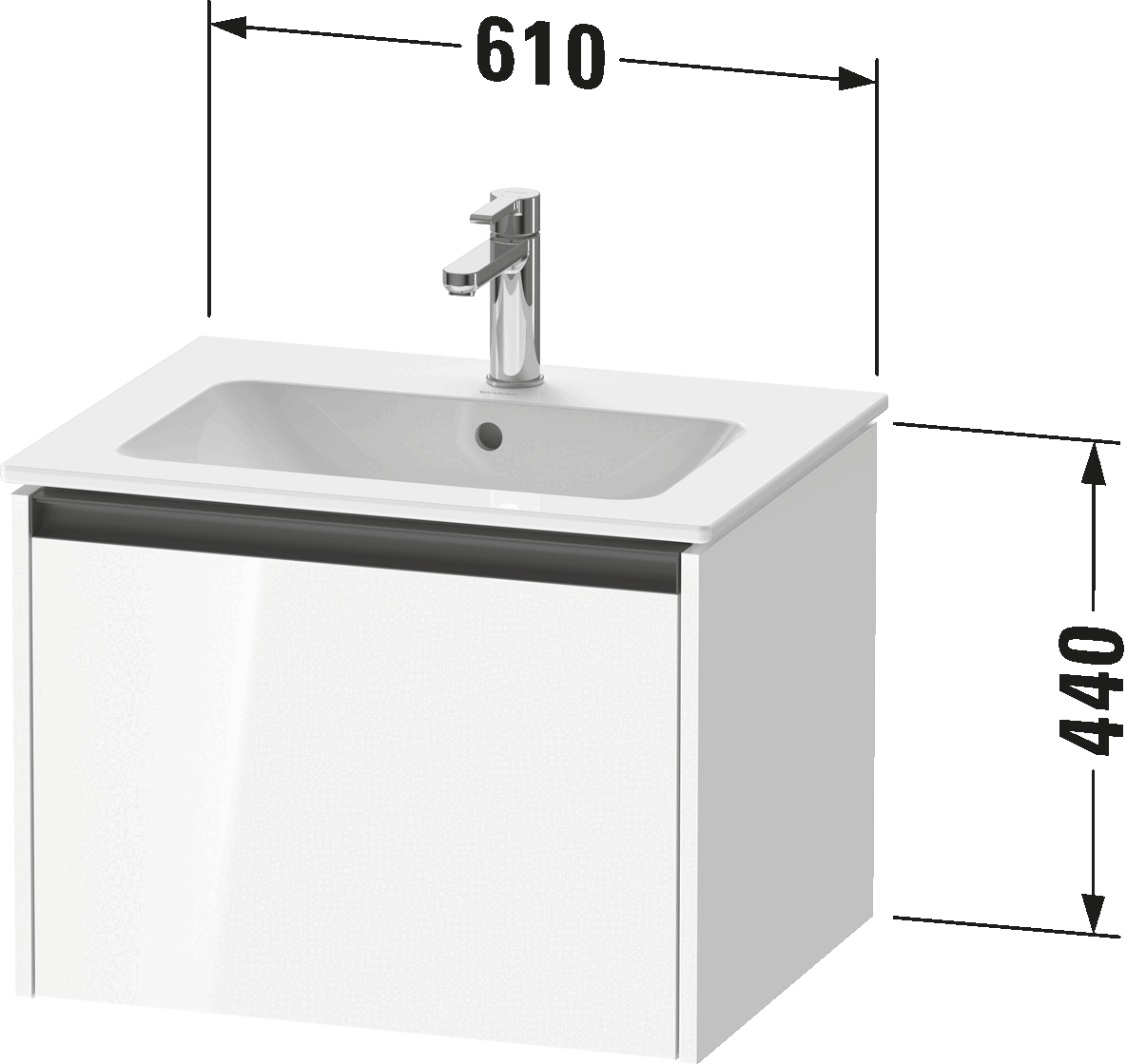 Vanity unit wall-mounted, K25062