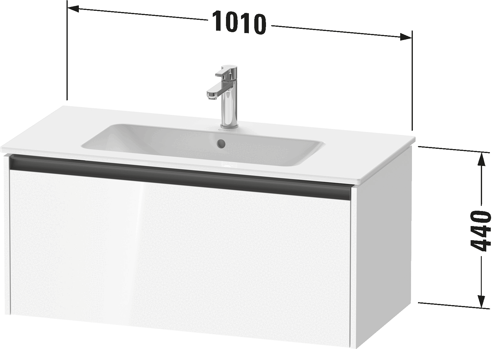 Vanity unit wall-mounted, K25064
