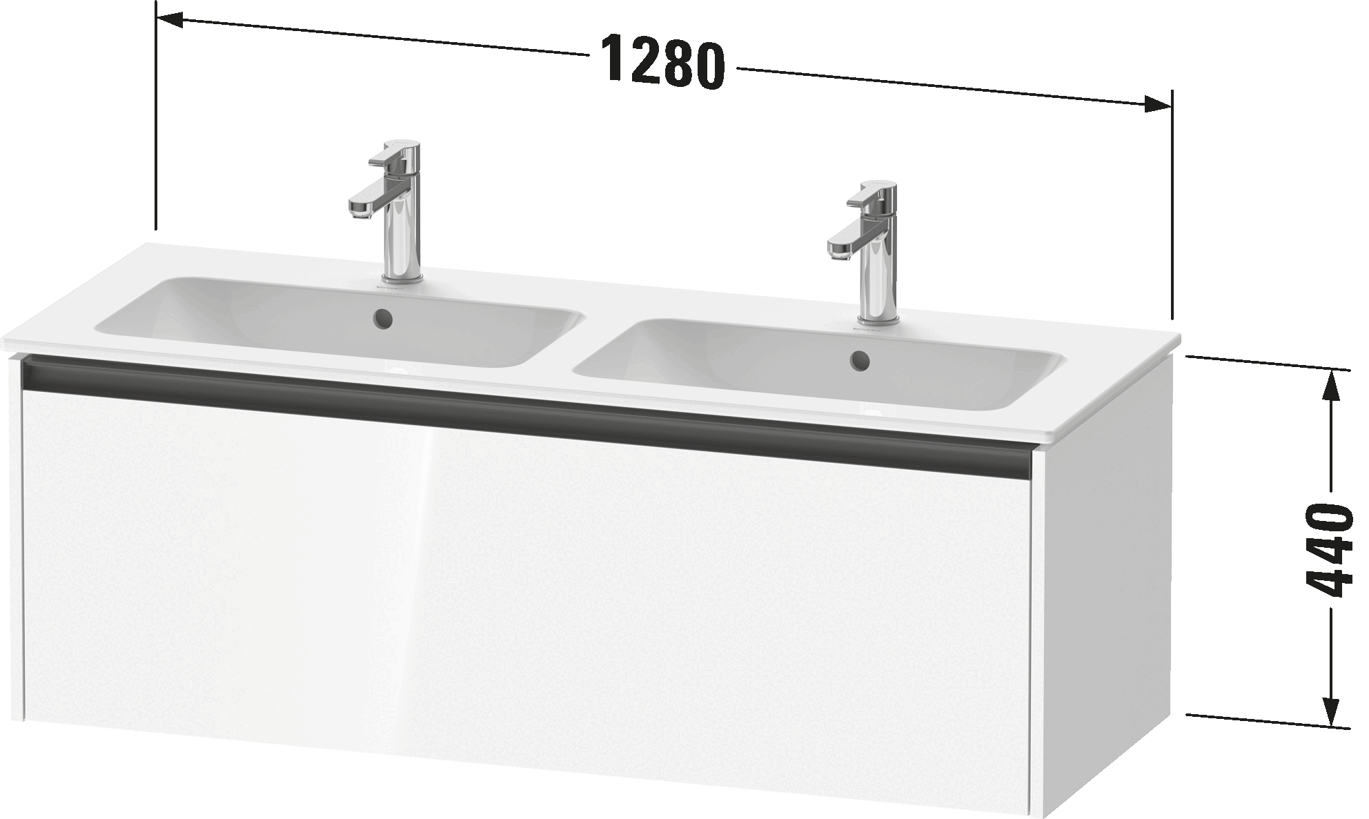Vanity unit wall-mounted, K25066