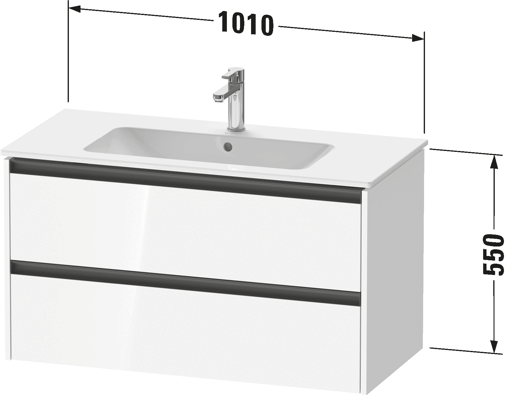 Vanity unit wall-mounted, K25264