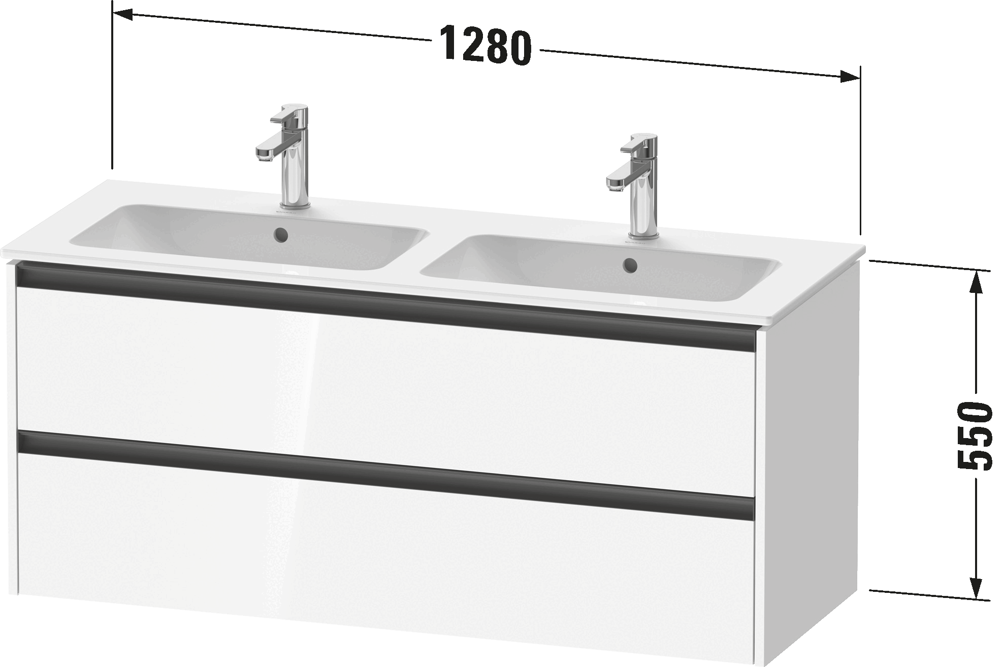 Vanity unit wall-mounted, K25266