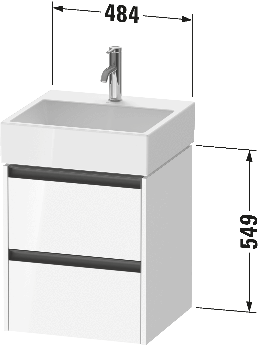 Vanity unit wall-mounted, K25274