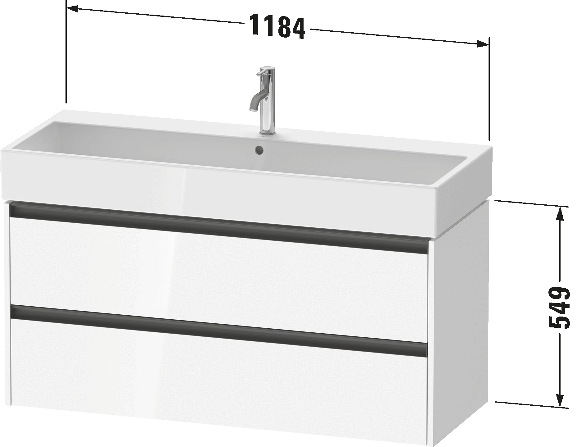 Vanity unit wall-mounted, K25279