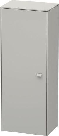Semi-tall cabinet Individual, BR1341L0707 Hinge position: Left, Concrete grey Matt, Decor, Handle Concrete grey