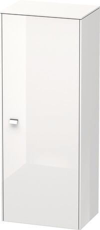 Semi-tall cabinet Individual, BR1341R1022 Hinge position: Right, White High Gloss, Decor, Handle Chrome