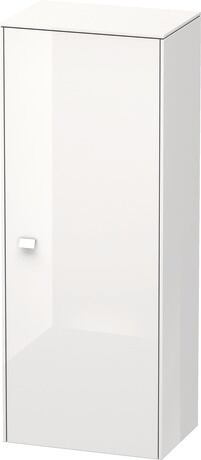 Semi-tall cabinet Individual, BR1341R2222 Hinge position: Right, White High Gloss, Decor, Handle White