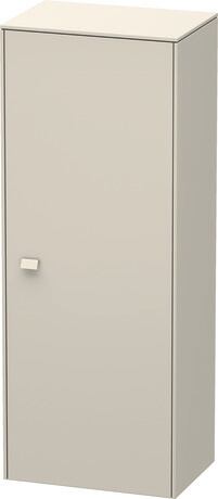 Semi-tall cabinet Individual, BR1341R9191 Hinge position: Right, taupe Matt, Decor, Handle taupe