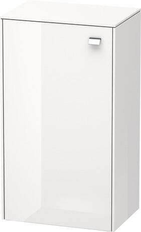 Semi-tall cabinet Individual, BR1340L1022 Hinge position: Left, White High Gloss, Decor, Handle Chrome