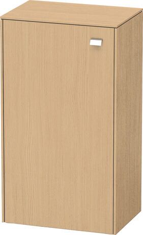 Semi-tall cabinet Individual, BR1340L1030 Hinge position: Left, Natural oak Matt, Decor, Handle Chrome