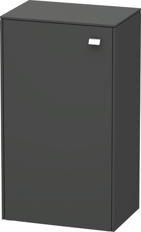 Semi-tall cabinet Individual, BR1340L1049 Hinge position: Left, Graphite Matt, Decor, Handle Chrome
