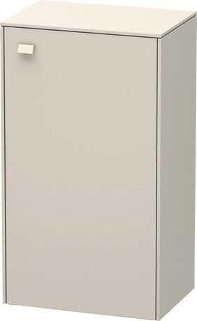 Semi-tall cabinet Individual, BR1340R9191 Hinge position: Right, taupe Matt, Decor, Handle taupe