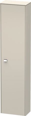 Tall cabinet Individual, BR1342R1091 Hinge position: Right, taupe Matt, Decor, Handle Chrome