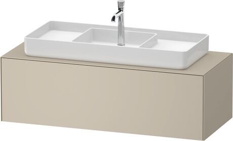 Console vanity unit wall-mounted, WT497706060 taupe Satin Matt, Lacquer