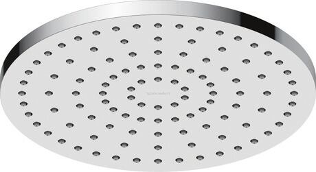 Showerhead 1jet 250, UV0660018010 Plastic, Type of mounting: Wall installation, Ceiling mount, Diameter of showerhead: 250 mm, 1 Jet, Chrome High Gloss
