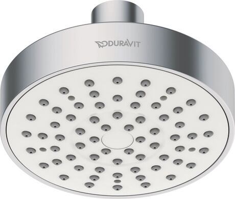 Showerhead 1jet 100, UV0660022010 Type of mounting: Wall installation, Ceiling mount, Round, Diameter of showerhead: 100 mm, Flow rate (3 bar): 19 l/min, Chrome High Gloss