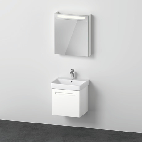 Möbelwaschtisch mit Waschtischunterbau und Spiegelschrank, N10153 L/R