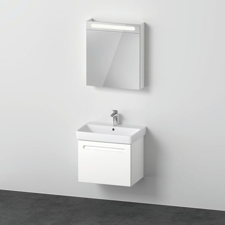 Möbelwaschtisch mit Waschtischunterbau und Spiegelschrank, N10167 L/R