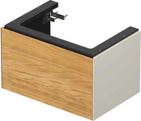 Vanity unit wall-mounted, WT42410H539 Front: Natural oak Matt, Solid wood, Corpus: Nordic white Satin Matt, Lacquer