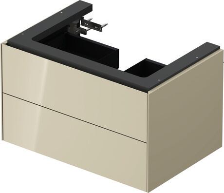 Vanity unit wall-mounted, WT43410H3H3 taupe High Gloss, Lacquer