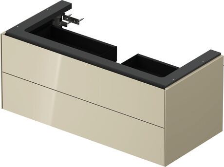 Vanity unit wall-mounted, WT43420H3H3 taupe High Gloss, Lacquer