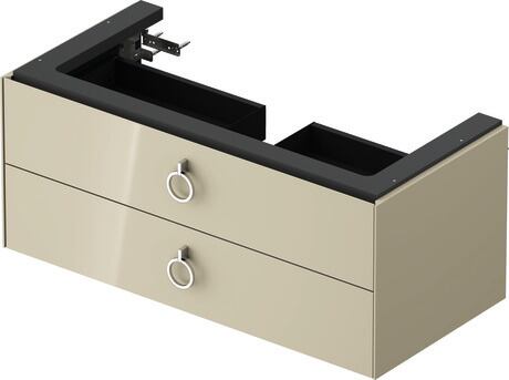 Vanity unit wall-mounted, WT43520H3H3 taupe High Gloss, Lacquer