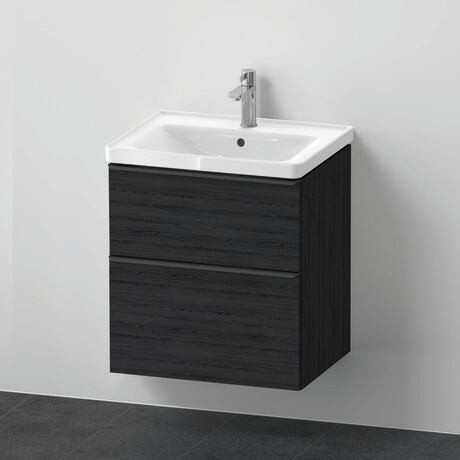 Furniture washbasin with vanity unit, DE0147016160000 Black oak Matt, Decor