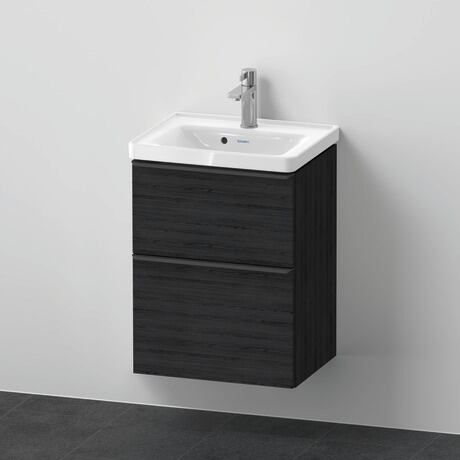 Furniture washbasin with vanity unit, DE0146016160000 Black oak Matt, Decor