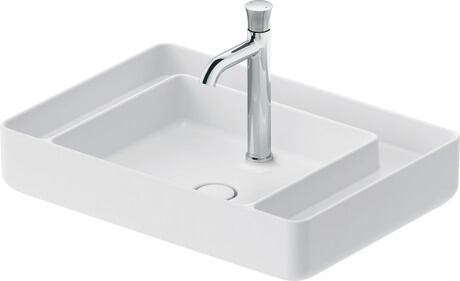 Washbowl, 2381653071 White Satin Matt, HygieneGlaze, Number of washing areas: 1, Number of faucet holes per wash area: 1 Middle, Overflow: No, grounded