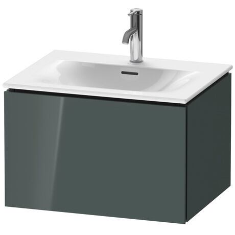 Vanity unit wall-mounted, LC613503838 Dolomite Gray High Gloss, Lacquer