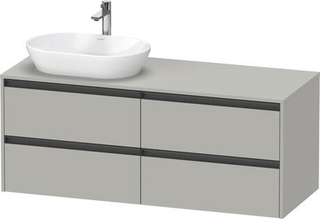 Console vanity unit wall-mounted, K24898L07070000 Concrete grey Matt, Decor